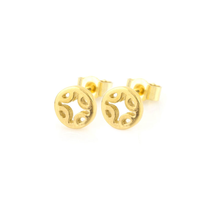 Femme Noon Studs 18ct Yellow Gold Plated Silver