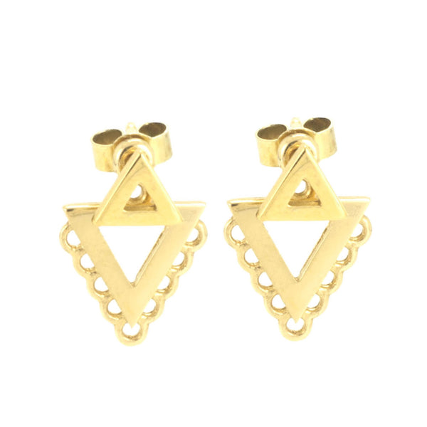 Femme Vega Ear Jackets 18ct Yellow Gold Plated Silver