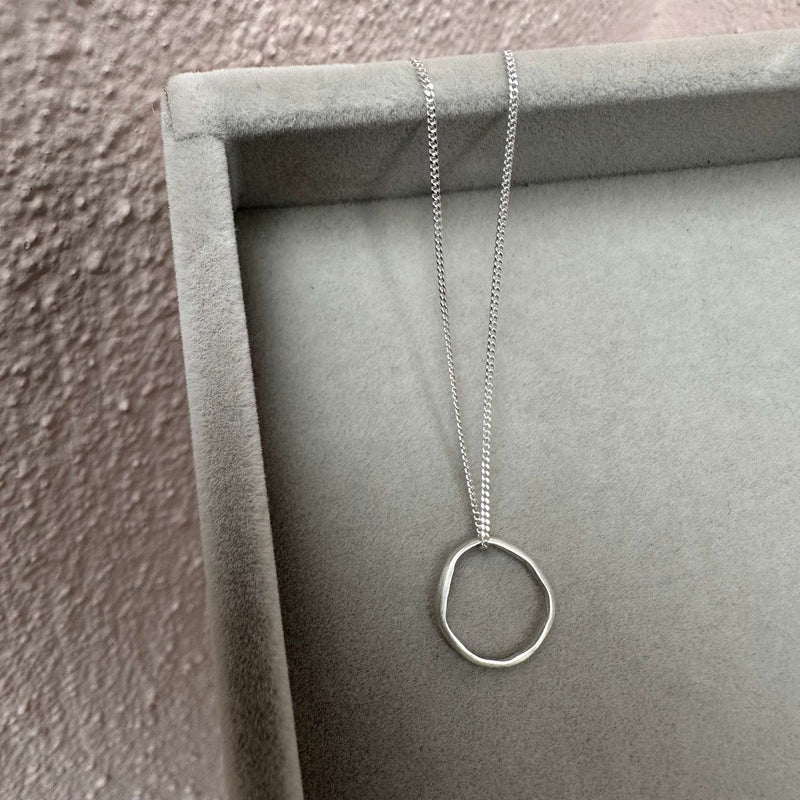 Cave Tiny Mini Silver Pendant (option 2)