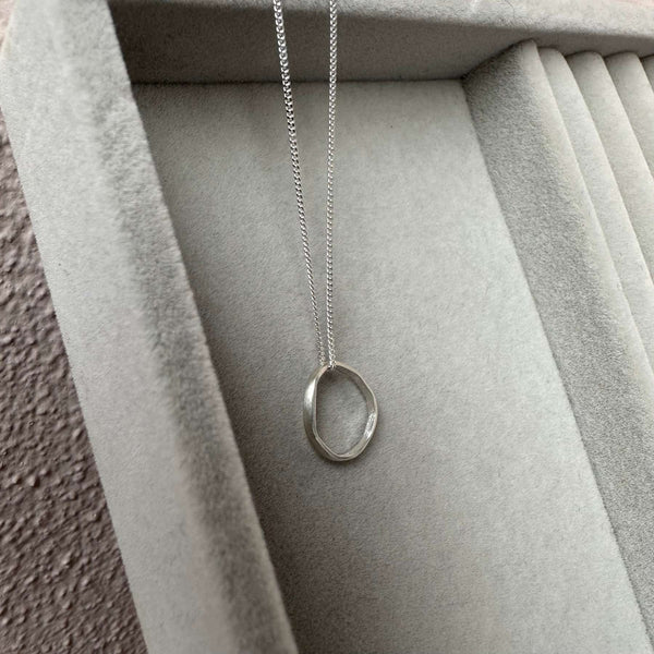 Cave Tiny Mini Silver Pendant (option 2)