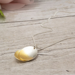 Electra Double Layer Pendant 24ct Yellow Gold Plated Silver
