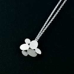 Mixed Oval Silver Pendant Necklace