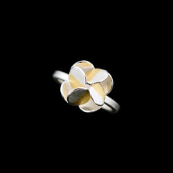 Windmill Silver & 24ct Yellow Gold Ring