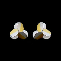 Windmill Silver & 24ct Yellow Gold Stud Earrings
