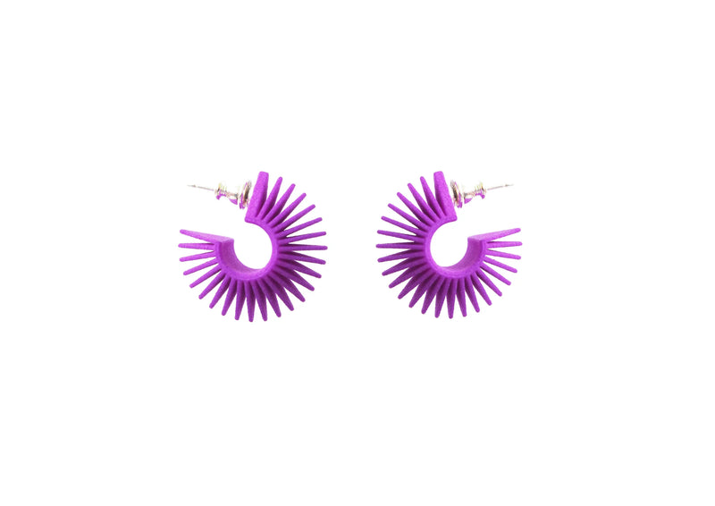 Mini Hoop Earring - Purple