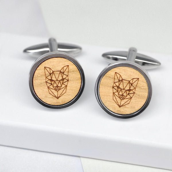 Geometric Fox Cufflinks