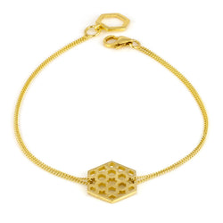 Promise Lattice Bracelet - 18ct Yellow Gold Plated Silver