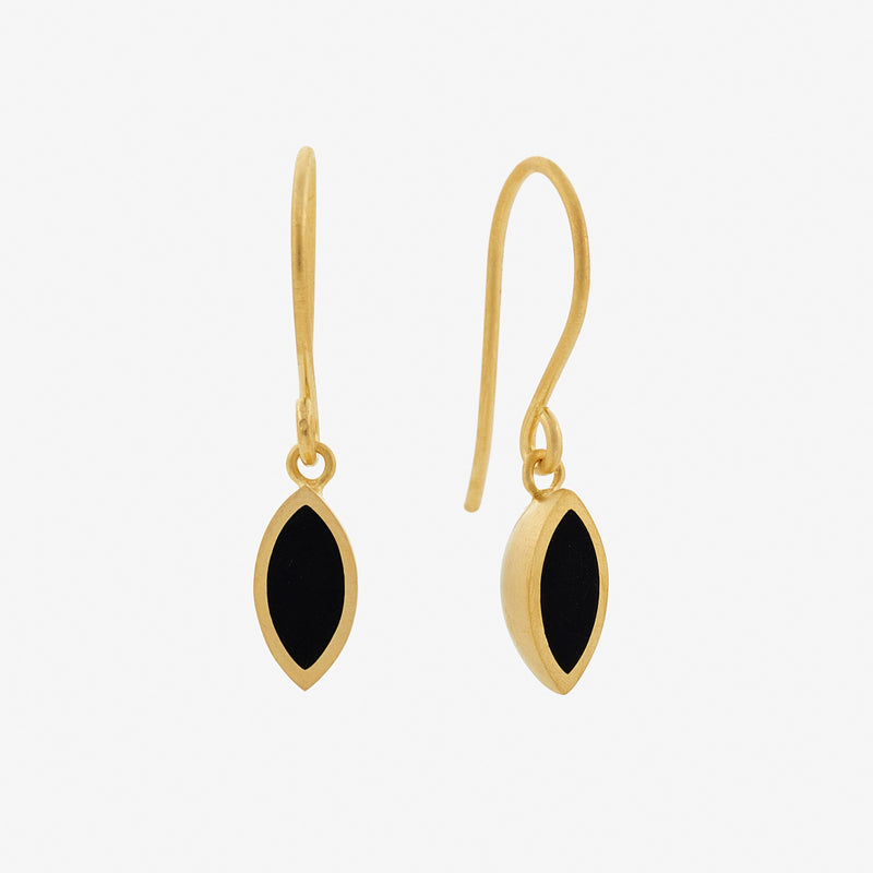 Ellie Mini Drop Earrings - 18ct Yellow Gold Plated Silver & Resin