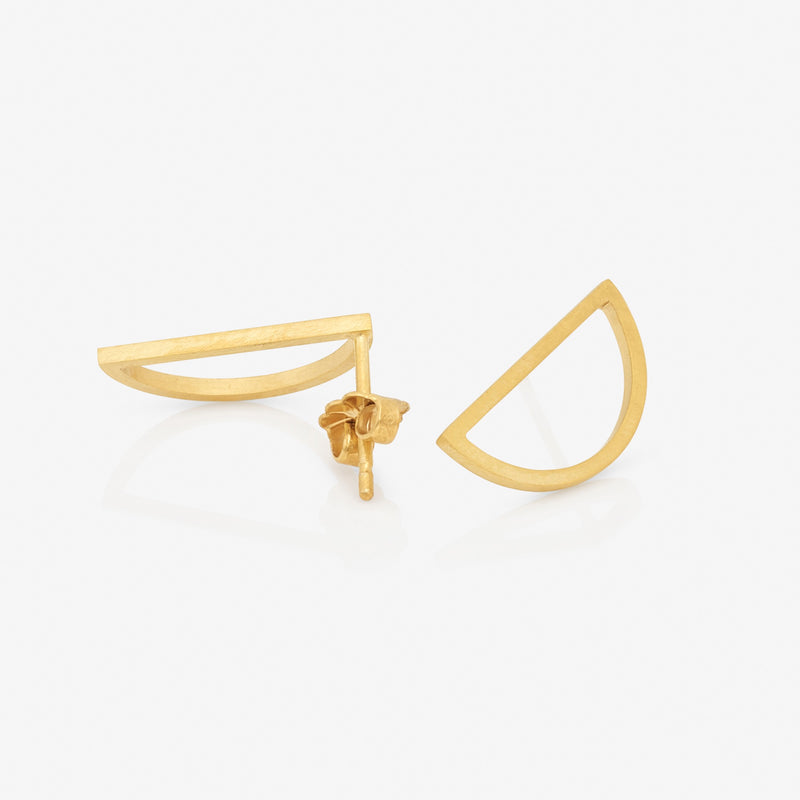 Carla Stud Earrings - 18ct Yellow Gold Plated Silver