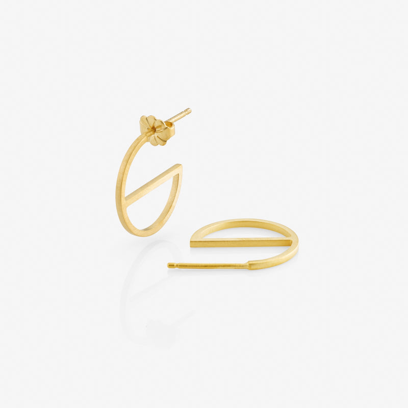 Carla Small 18ct Yellow Gold Plated Silver Hoop Earrings
