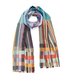 Sandro Silk Scarf - Heath Gunmetal