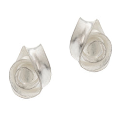 Scroll Silver Stud Earrings