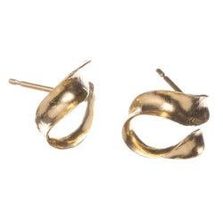 Whorl Stud Earrings 24ct Yellow Gold Plated Silver