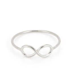 Written Infinity Ring Silver