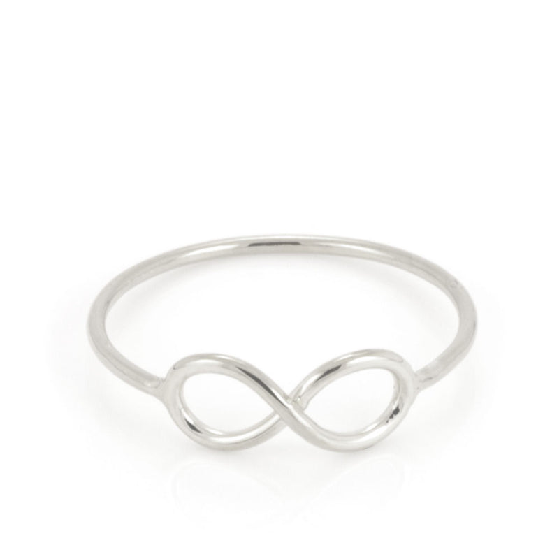 Written Infinity Ring Silver