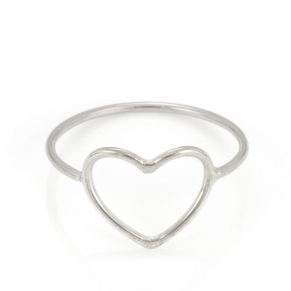 Written Heart Ring Silver