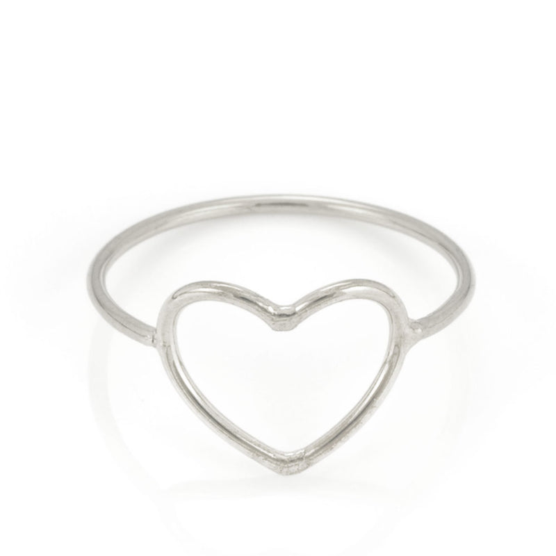 Sterling silver double heart ring hotsell
