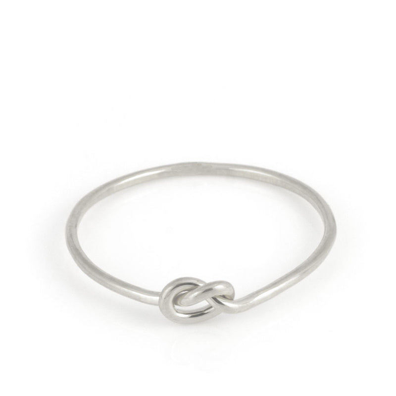 Written Tiny Knot Ring Silver