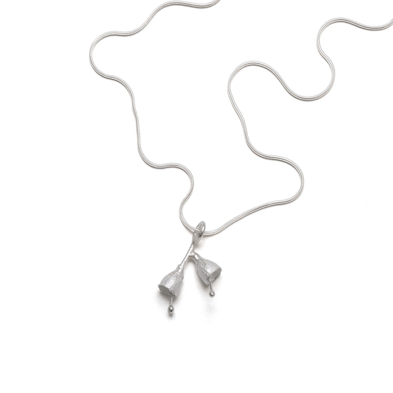 Bell Gum Nut Silver and 18ct Gold Pendant Necklace