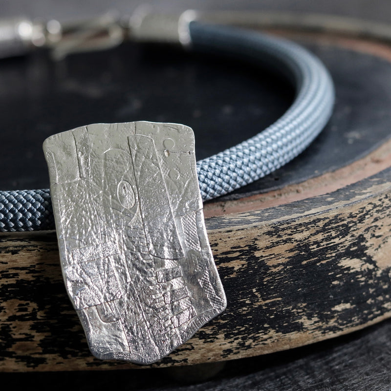 Fragment Torque On Denim Cord Necklace