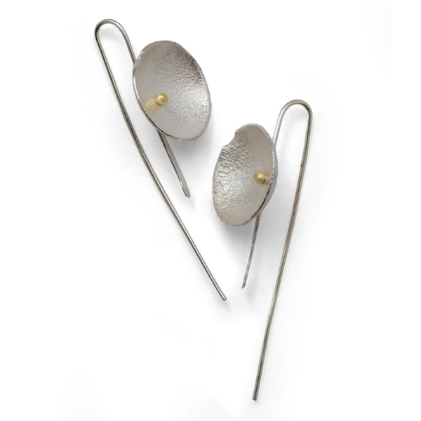 Daisy Silver & 18ct Yellow Gold Drop Earrings