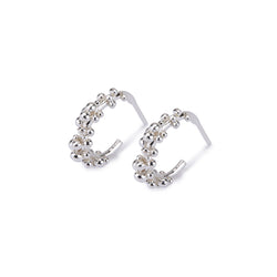 Petit Granule Silver Hoop Earring