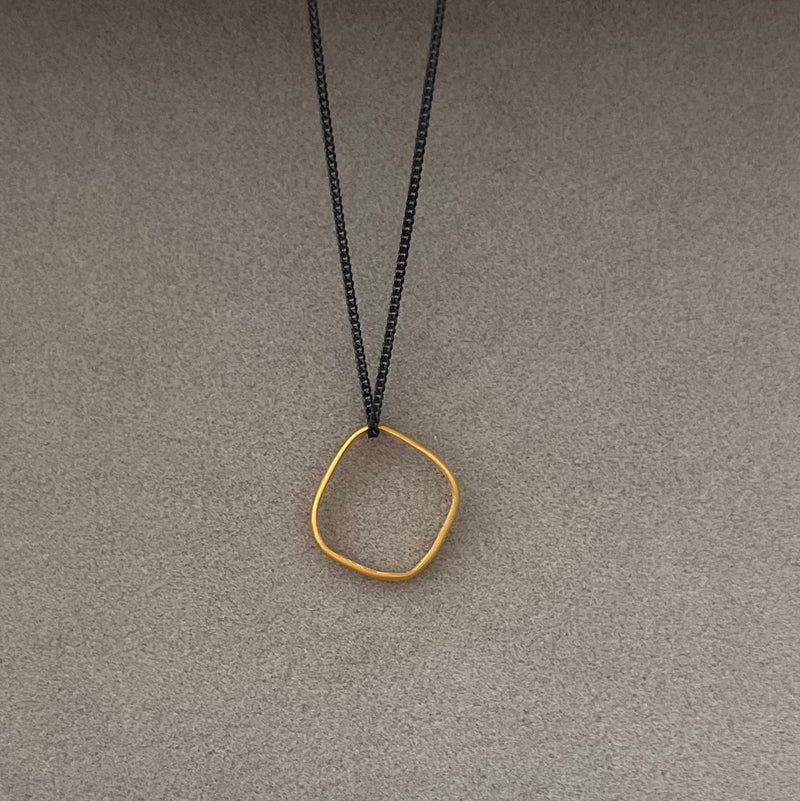Cave Mini 23ct Yellow Gold Plated Silver Pendant (option 1)