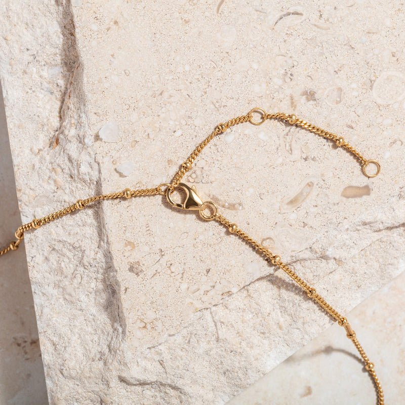 Amazonite Disc Gold Vermeil Necklace