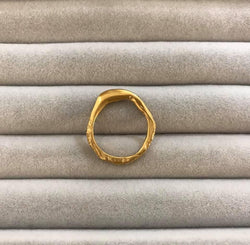 Cave Small 23ct Yellow Gold Plated Silver Ring/Pendant