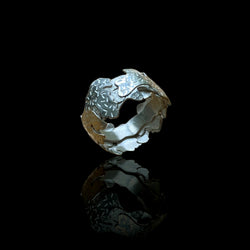 Caperata Silver Ring