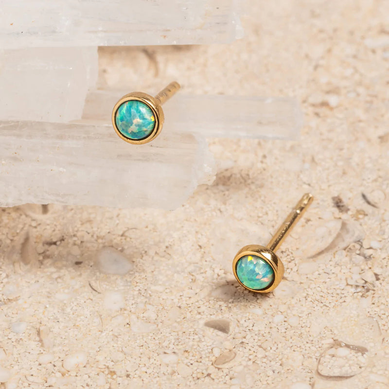 Opal 2025 gold studs