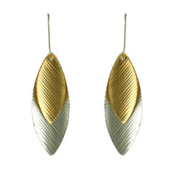 Liquid Sun Long Drop Earrings, Silver & 24ct Gold Plating