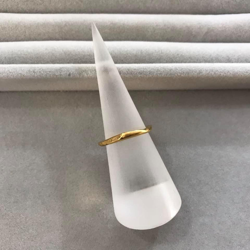 Cave Small 23ct Yellow Gold Plated Silver Ring/Pendant