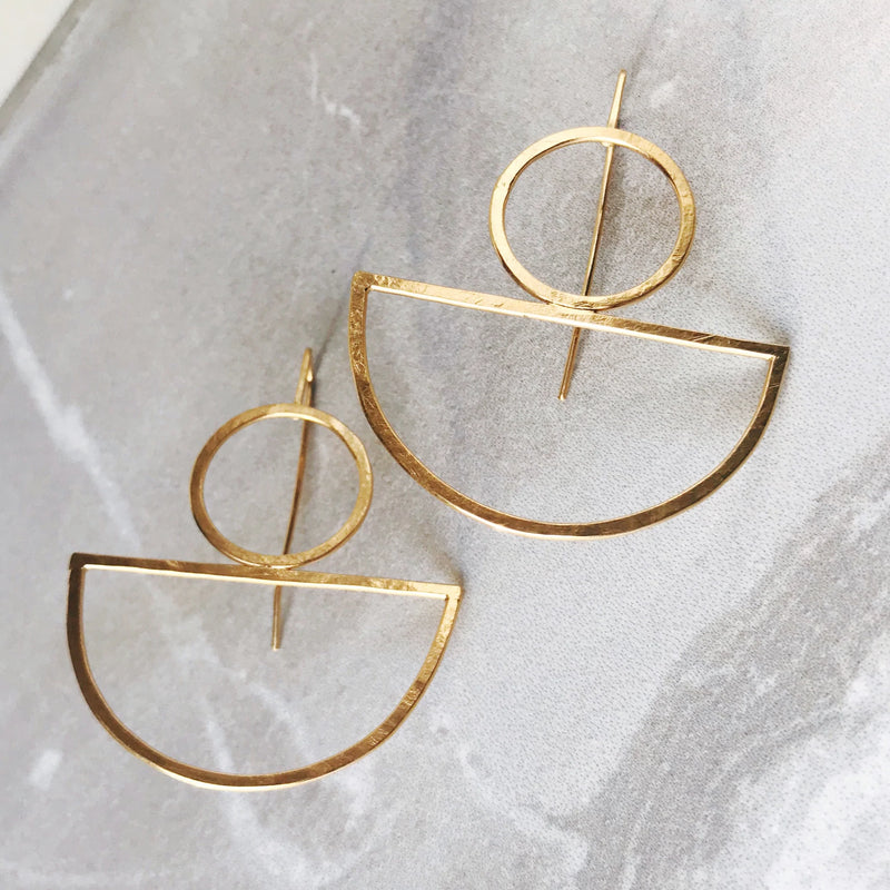 Eclipse 24ct Yellow Gold Plated Earrings
