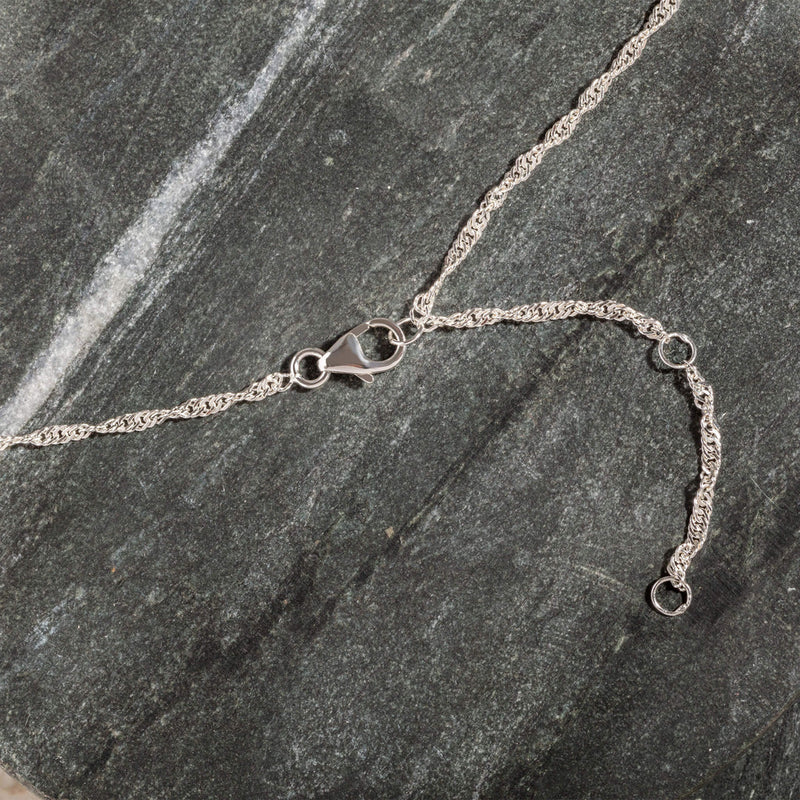 Silver Twisted Rope (Singapore) Dainty Chain