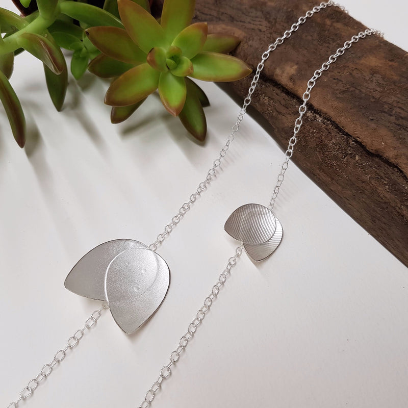 Plain silver pendant necklace on sale