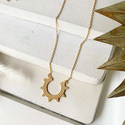 Meeting at Dawn 24ct Yellow Gold Plated Silver Necklace
