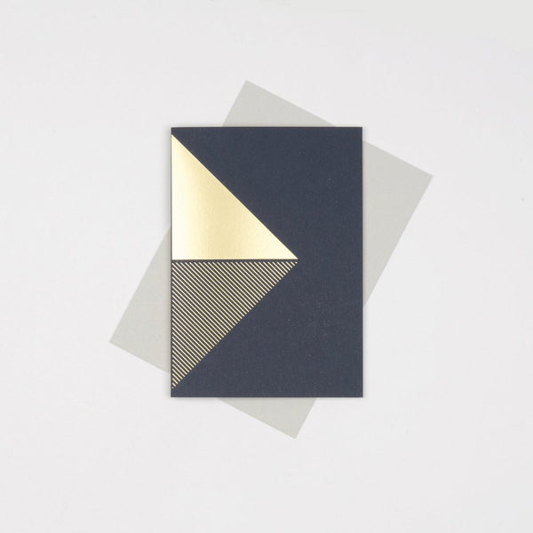 Reflex Greetings Card - Brass Navy