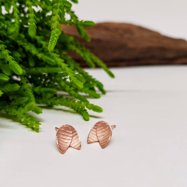 Fritillaria Stud Earrings - Rose Gold Plated Silver