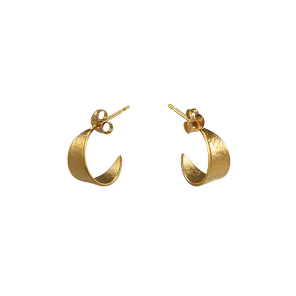 Icarus Small Hoop Earrings 18ct Yellow Gold Plated Silver