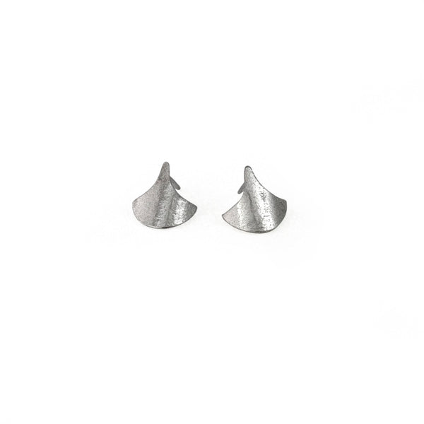 Siren Scale Stud Earrings Silver
